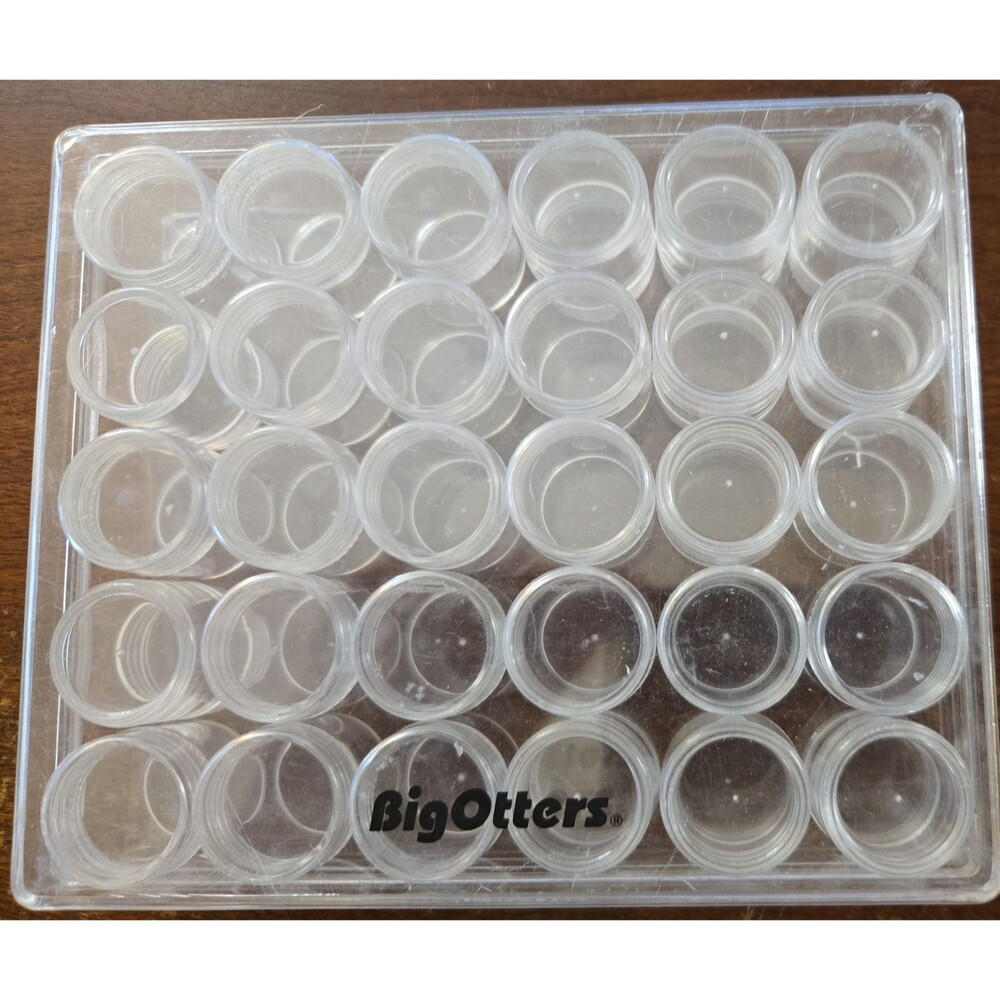 BigOtters 30 Grids Diamond Painting Storage Containers, Portable Bead Art
